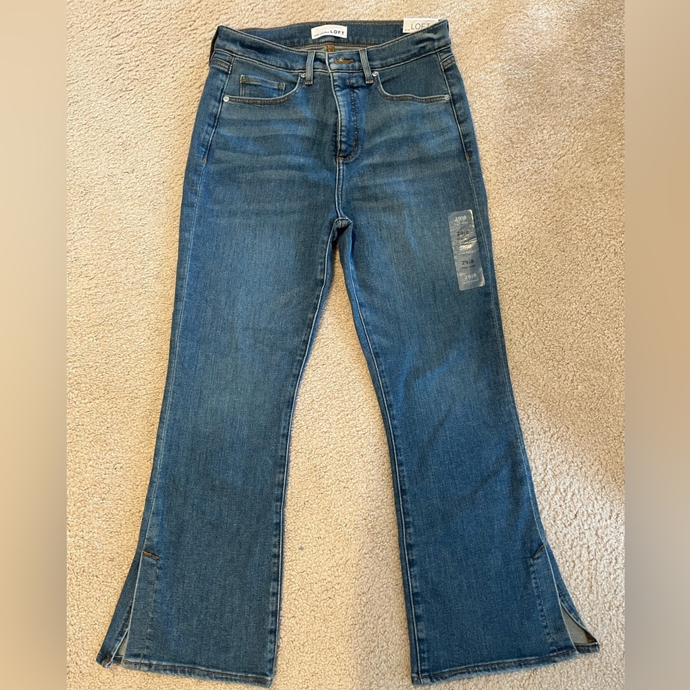 Loft Kick Flare Crop Jean